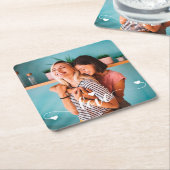 Weiße Liebe mit Herzvalentine Rechteckiger Pappuntersetzer (angewinkelt)