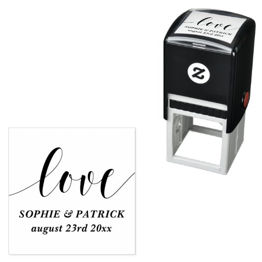 Weiße Liebe Save the Date Permastempel (Beispiel)