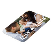 Weiße Liebe und Foto für leichte Typografie Hanukk Magnet (Linke Seite)