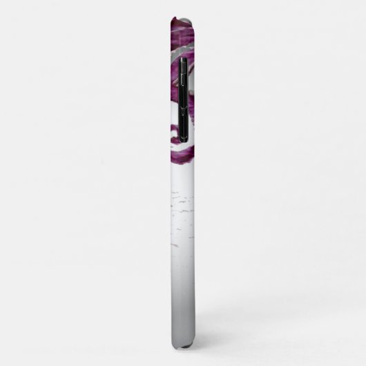 WEISSE LILA BERRIEN UND BLUMENWIRBEL MONOGRAM Case-Mate iPhone HÜLLE (Hinten/Links)