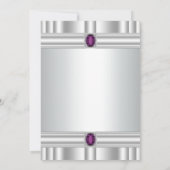 Weiße Lila Mädchen Lila Erste Kommune Einladung (Rückseite)