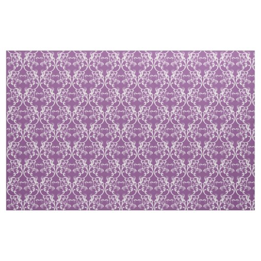 Weiße, Lila, parisianische Damaskus-Muster Stoff (Fat Quarter (45,7 x 55,9 cm))