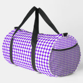 Weiße lila Punkte groß Duffle Bag (Rechte Ecke)