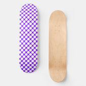 Weiße lila Punkte Skateboard (Vorderseite)