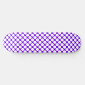 Weiße lila Punkte Skateboard (Horizontal)