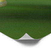 weiße Lilie auf grünem Hintergrund Poster (Ecke)