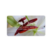 Weiße Lilie, Blume. Adressaufkleber (Vorne)