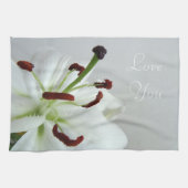 Weiße Lilie. Blume. Geschirrtuch (Horizontal)