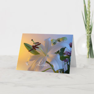 Weiße Lilie, Blume. Karte