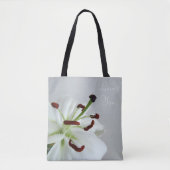 Weiße Lilie. Blume.Lendenkissen Tasche (Vorderseite)