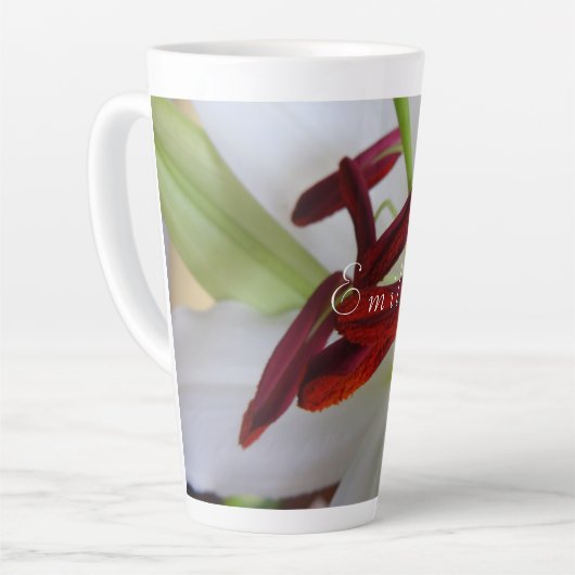 Weiße Lilie, Blume.Letzte Tasse (Linke Ecke)