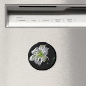 Weiße Lilie Blume Schönheit Magnet (In Situ (Geschirrspüler))