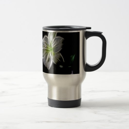 Weiße Lilie Blume Schönheit Reisebecher (Rechts)