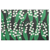 Weiße Lilie des Tales mit Blätter Stoff (Fat Quarter (45,7 x 55,9 cm))