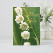 Weiße Lilie des Tals (Convallaria majalis) Dankeskarte (Stehend Vorderseite)