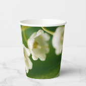 Weiße Lilie des Tals (Convallaria majalis) Pappbecher (Links)