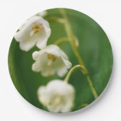 Weiße Lilie des Tals (Convallaria majalis) Pappteller (Vorderseite)