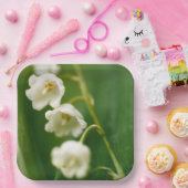 Weiße Lilie des Tals (Convallaria majalis) Pappteller (Party)