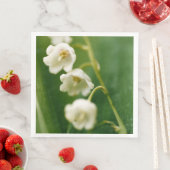 Weiße Lilie des Tals (Convallaria majalis) Serviette (Beispiel)