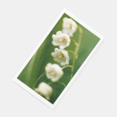Weiße Lilie des Tals (Convallaria majalis) Serviette (Ecke)