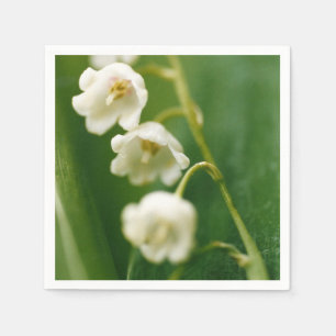 Weiße Lilie des Tals (Convallaria majalis) Serviette
