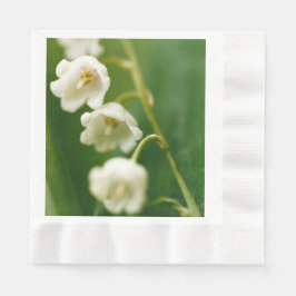Weiße Lilie des Tals (Convallaria majalis) Serviette