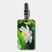 Weiße Lilie Gepäckanhänger (Vorderseite vertikal)