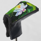 Weiße Lilie Golf Headcover (3/4 Vorderseite)
