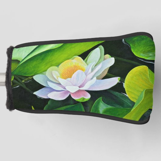 Weiße Lilie Golf Headcover (Vorderseite)