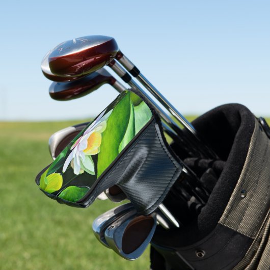 Weiße Lilie Golf Headcover (In Situ)