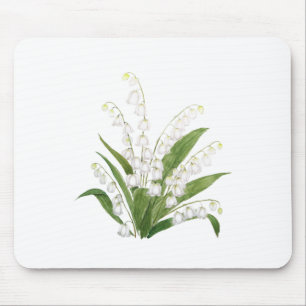 Weiße Lilie im Tal Aquarell Mousepad