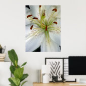 Weiße Lilie Nah Poster (Heimbüro)