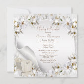 Weiße Lilie und Kribentücher Einladung (Rückseite)