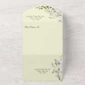 Weiße Lilien auf blassgelb All In One Einladung (Außenbereich)