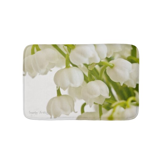 Weiße Lilien Badematte (Vorderseite)