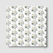 Weiße Lilien-Blumen-Hochzeit Gästebuch (Rückseite)