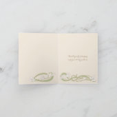 Weiße Lilien danken Ihnen Dankeskarte (Innenseite)