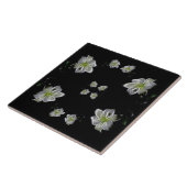 Weiße Lilien Fliese (Seite)