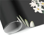 Weiße Lilien Geschenkpapier (Rolleneckpunkt)