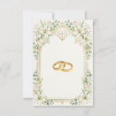Weiße Lilien Hochzeit Save The Date (Rückseite)