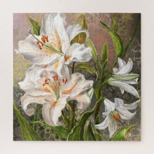 Weisse Lilien-Jigsaw-Puzzle Puzzle