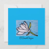 Weiße Lilien-Karte (Rückseite)