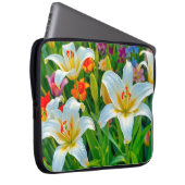 Weiße Lilien Laptop Hülle Laptopschutzhülle (Vorne Rechts)
