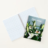 Weiße Lilien Notizblock (Innenseite)
