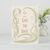 Weiße Lilien Save The Date (Stehend Vorderseite)
