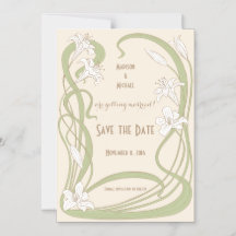 Weiße Lilien Save The Date