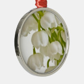 Weiße Lilien Silbernes Ornament (Rechts)