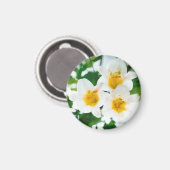 Weiße Lilien - Symbol der Liebe Magnet (Vorderseite/Rückseite)