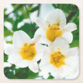 Weiße Lilien - Symbol der Liebe Rechteckiger Pappuntersetzer (Vorderseite)
