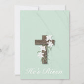 Weiße Lilien u. milder tadelloser Ostern-Brunch Einladung (Rückseite)